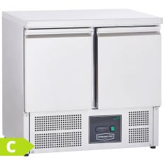 Sterling Pro 2 Door Counter Fridge Stainless Steel 240 Litres