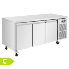 Polar U-Series Three Door Counter Fridge Freezer 314 Litre