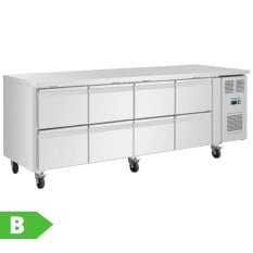 Polar U-Series Eight Drawer Gastronorm Counter Fridge 211 Litre
