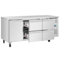 Polar U-Series Counter Fridge 4 Drawers & 1 Door 194 Litre