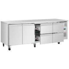 Polar U-Series Counter Fridge 4 Drawers & 2 Door 284 Litre