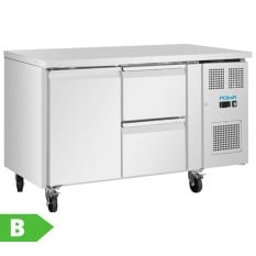 Polar U-Series 1 Door & 2 Drawer Counter Fridge 143 Litre