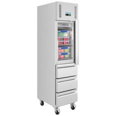 Polar G-Series Single Door & 3 Drawer Slim GN Fridge 292 Litre