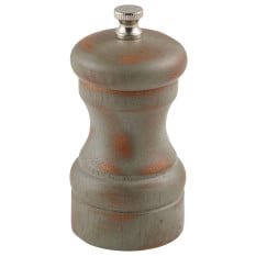 Antique Finish Wood Salt/Pepper Grinder 10cm (Pack of 6)