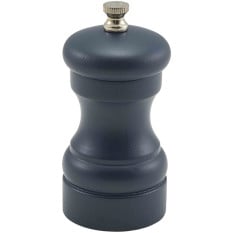 Genware Wooden Salt/Pepper Grinder 10cm Blue