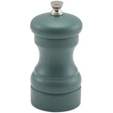 Genware Wooden Salt/Pepper Grinder 10cm Green