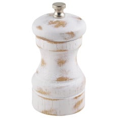 White Wash Salt/Pepper Grinder 10cm (Pack of 6)