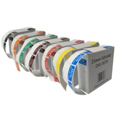 Day Of The Week Day Dot Food Label Set 25mm Square