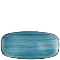 Churchill Stonecast Raw Teal Chefs Oblong Plate 12.7 x 26.9cm/5 x 10.6" (Pack of 12)