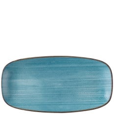 Churchill Stonecast Raw Teal Chefs Oblong Plate 15.3 x 29.8cm/6 x 11.7" (Pack of 12)