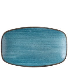 Churchill Stonecast Raw Teal Oblong Chefs Plate 12.1 x 20cm/4.75 x 7.8" (Pack of 12)