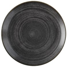 Churchill Stonecast Raw Black Evolve Coupe Plate 26cm/10.25" (Pack of 12)