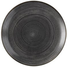 Churchill Stonecast Raw Black Evolve Coupe Plate 28.8cm/11.25" (Pack of 12)