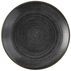 Churchill Stonecast Raw Black Evolve Coupe Plate 16.5cm/6.5" (Pack of 12)