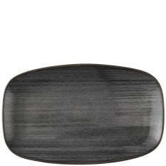 Churchill Stonecast Raw Black Oblong Chefs Plate 12.1 x 20cm/4.75 x 7.8" (Pack of 12)