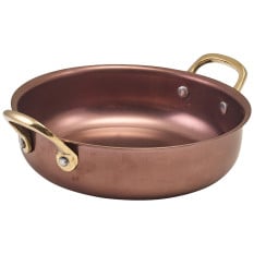 GenWare Copper Vintage Steel Round Dish 15.5 x 4cm (Pack of 6)