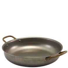 Vintage Steel Round Dish 24.5x5cm (Pack of 3)
