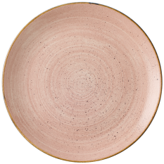 Churchill Stonecast Raw Terracotta Coupe Plate 26cm/10.25" - Overhead