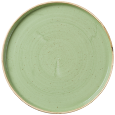 Churchill Stonecast Sage Green Walled Plate 26cm/10.25" (Pack of 6)