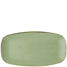 Churchill Stonecast Sage Green Chefs Oblong Plate 35.5 x 18.9cm/13.88 x 7.38" (Pack of 6)