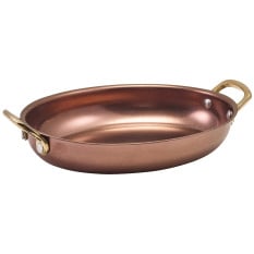 GenWare Copper Vintage Steel Oval Dish 20.75 x 15.75cm (Pack of 6)