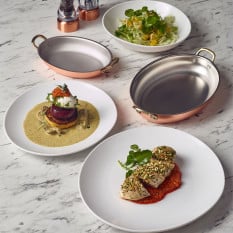 GenWare Copper Plated Oval Dish 18.5 x 13.5cm/7.3 x 5.3" (Pack of 6)