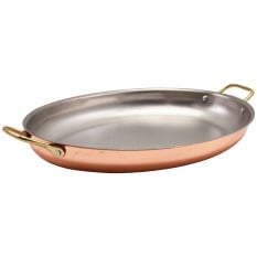 GenWare Copper Plated Oval Dish 37.5 x 26 x 4.5cm (Pack of 3)