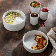 Steelite Taste White Round Stacking Tray 20cm/8" (Pack of 12)
