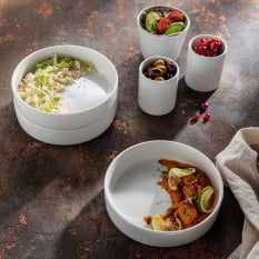 Steelite Taste White Pot Tilt 7.5 x 9cm/3 x 3.5" (Pack of 12)