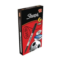 Sharpie Permenant Marker Fine Tip Black (Pack of 12)