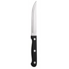 Steak Knives Non-Serrated Stainless Steel Polywood Black Handle (Pack of 12)