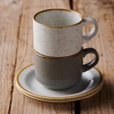 Churchill Stonecast Barley White Stacking Cup 227ml/8oz (Pack of 12)