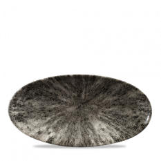 Churchill Studio Prints Stone Quartz Black Oval Plate 11.8x5.75"