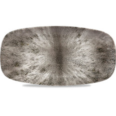 Studio Prints Stone Quartz Black Oblong Plate 29.8x15.3cm