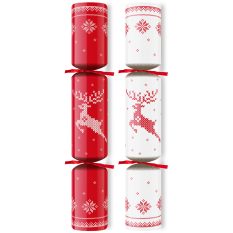11" Knitted Traditions Mixed Box Christmas Crackers with Quiz (Pack of 100)