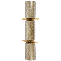 12" Gold Christmas Diamond Christmas Cracker With Gift (Pack of 50)