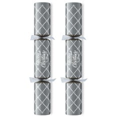 12" Silver Christmas Diamond Christmas Cracker with Gift (Pack of 50)
