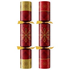 12" Rhombus Bordeaux/Gold Mixed Christmas Cracker with Tree Hanger (Pack of 50)