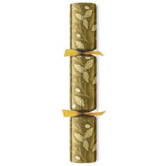 14" Elegant Foliage Gold Foil Christmas Cracker with Gift (Pack of 25)