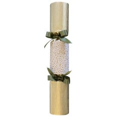 14" Opulent Dots Gold Hand Made Christmas Cracker with Gift (Pack of 25)