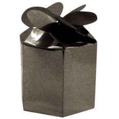 Sparkling Dust Gun Metal Grey Gift Boxes (Pack of 24)