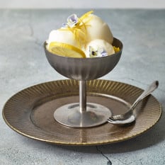 GenWare Fluted Vintage Steel Stemmed Sundae Cup 10cm/4" (Pack of 12)