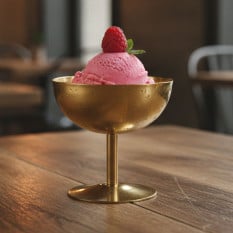 GenWare Gold Vintage Steel Stemmed Sundae Cup 10cm/4" (Pack of 12)