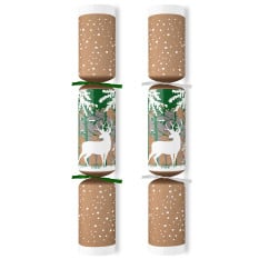 12" Stag Kraft Mixed Box Christmas Cracker with Quiz & Tree Hanger (Pack of 50)