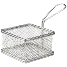 Serving Fry Basket Square 9.5x9.5x6cm (Pack of 6)