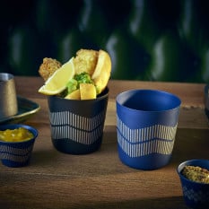 GenWare Metallic Black Lined Serving Cup 8.5 x 8.5cm (Pack of 12)