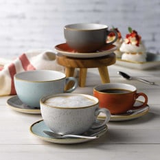 Churchill Stonecast Barley White Cappuccino Coffee Saucer 15.6cm/6.13" (Pack of 12)