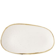 Churchill Stonecast Barley White Opal Organic Oblong Platter 26 x 15cm (Pack of 12)