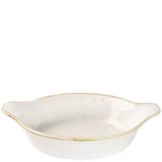 Churchill Stonecast Barley White Round Eared Dish 15 x 18cm/5.88 x 7.06" 300ml/10.56oz (Pack of 6)