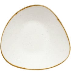Stonecast Barley White Triangle Bowl 23.8 x 15.8cm